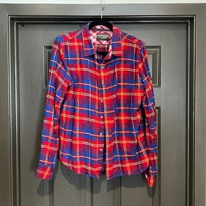 Mens Hudson and Barrow Red Flannel Shirt Long Sleeve